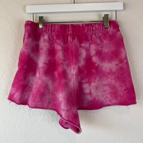 Playboy by Pacsun Rhinestone Bunny Sweat Shorts size Small Pink Tie Dye - Picture 4 of 6